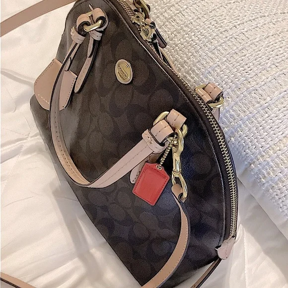 Coach Brown and Tan Shoulder Bag - Picture 9 of 10